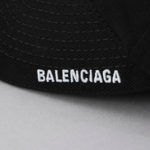 Balenciaga Cap 416 B8 Black M Size 1077 Logo Hat Baseball Cap main image 5
